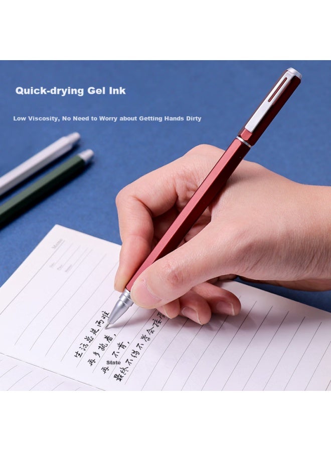Pentel 0.5Mm Business Neutral Pen With Metal Barrel Office Financial Signature Pen Quick-Drying Water Pen Bln665E-Ae Brownish Red - Image 3
