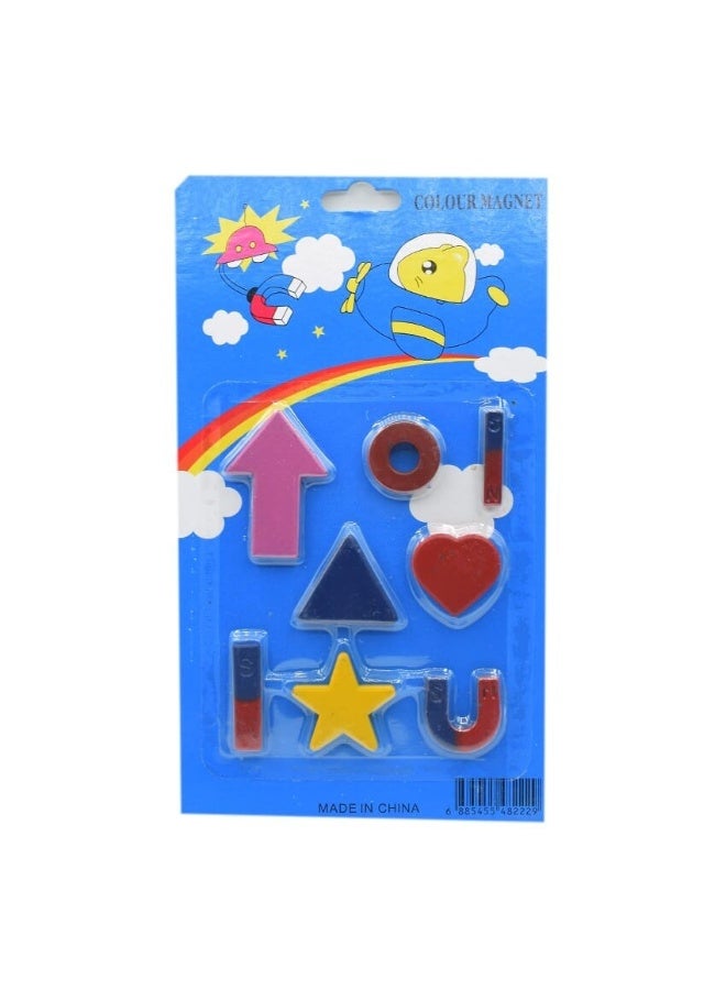 مجموعة مغناطيسية ملونة – 8 أشكال تعليمية ممتعة للأطفال