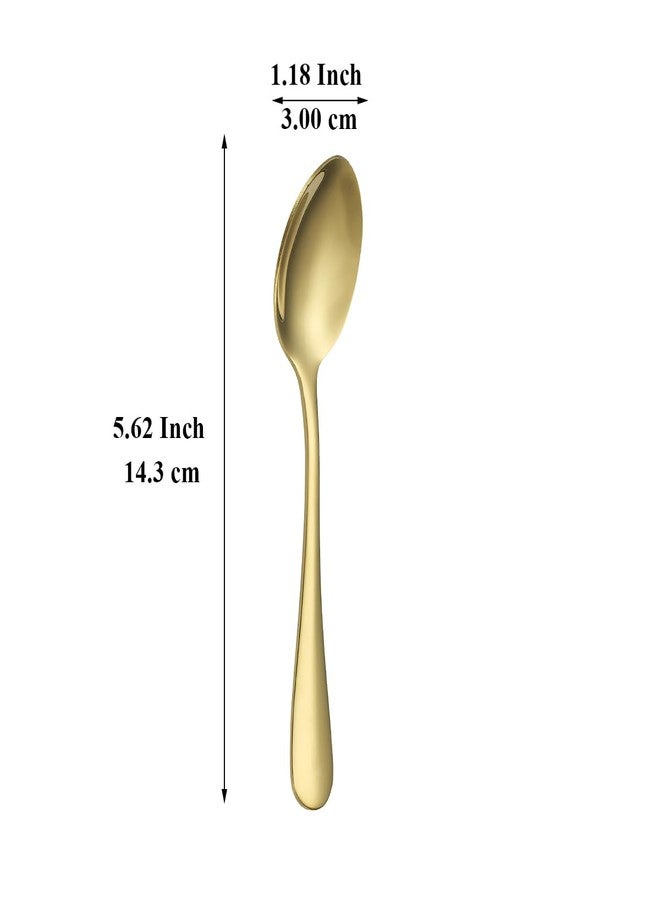 ReaNea Gold Teaspoons Set of 12, Stainless Steel Dessert, Coffee Spoon, Stirring Spoon, Latte for Home, Restaurant, Hotel, Wedding, Event, Parties - Image 2