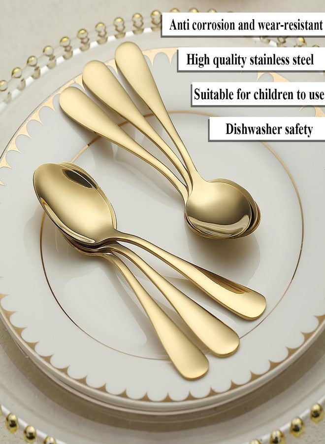 ReaNea Gold Teaspoons Set of 12, Stainless Steel Dessert, Coffee Spoon, Stirring Spoon, Latte for Home, Restaurant, Hotel, Wedding, Event, Parties - Image 4