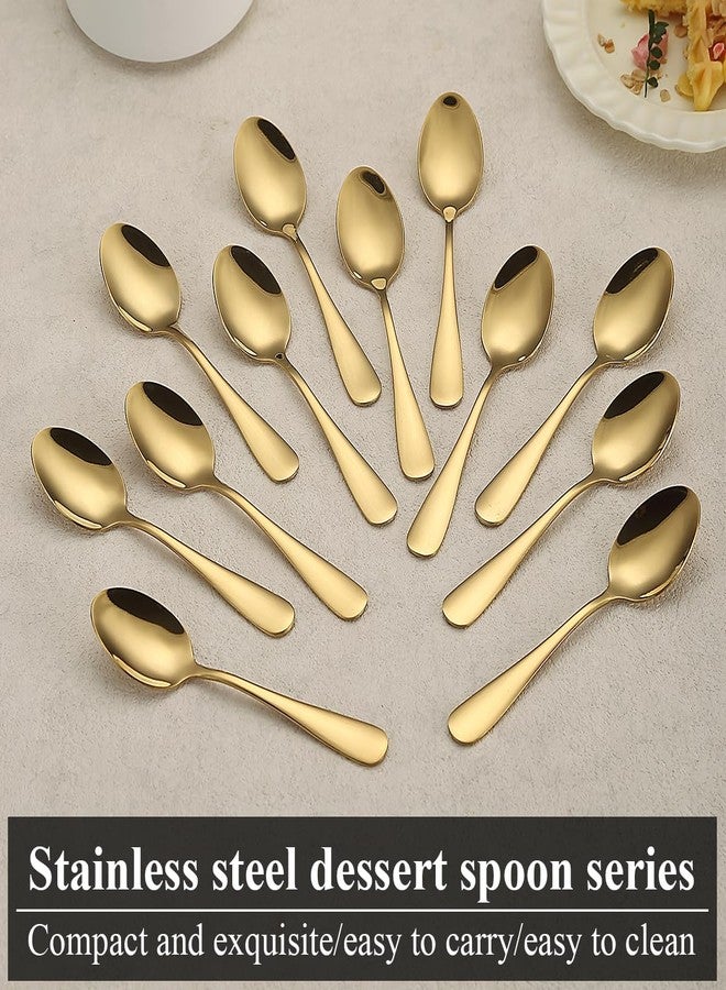 ReaNea Gold Teaspoons Set of 12, Stainless Steel Dessert, Coffee Spoon, Stirring Spoon, Latte for Home, Restaurant, Hotel, Wedding, Event, Parties - Image 3
