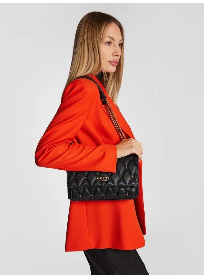 جس حقيبة يد Guess Triana (QS) سوداء - Image 5