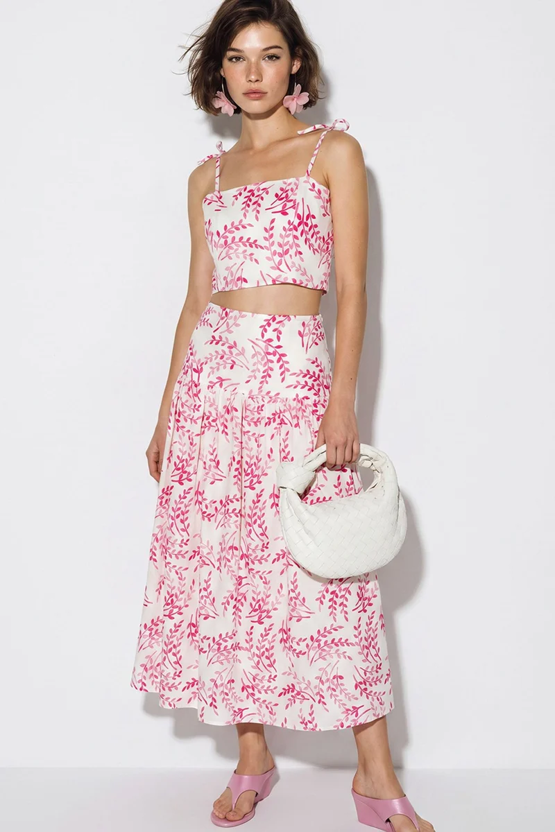 Bianco Lucci LUCCI Two Piece Coord Set