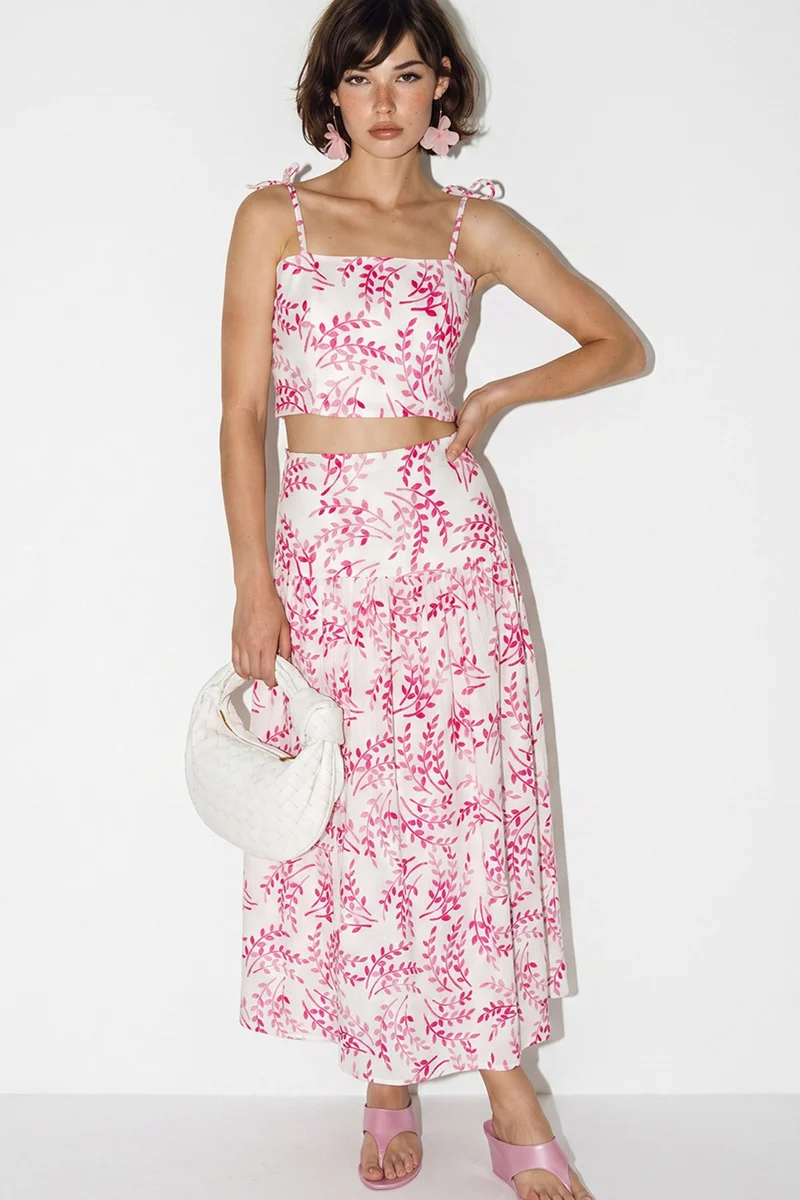 Bianco Lucci LUCCI Two Piece Coord Set