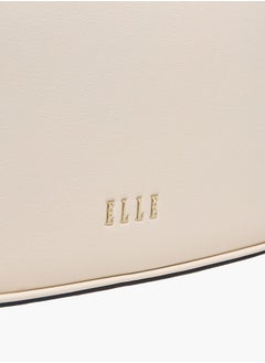 ELLE Women Monogram Print Satchel Bag with Top Handle and Detachable Strap  - Image 4