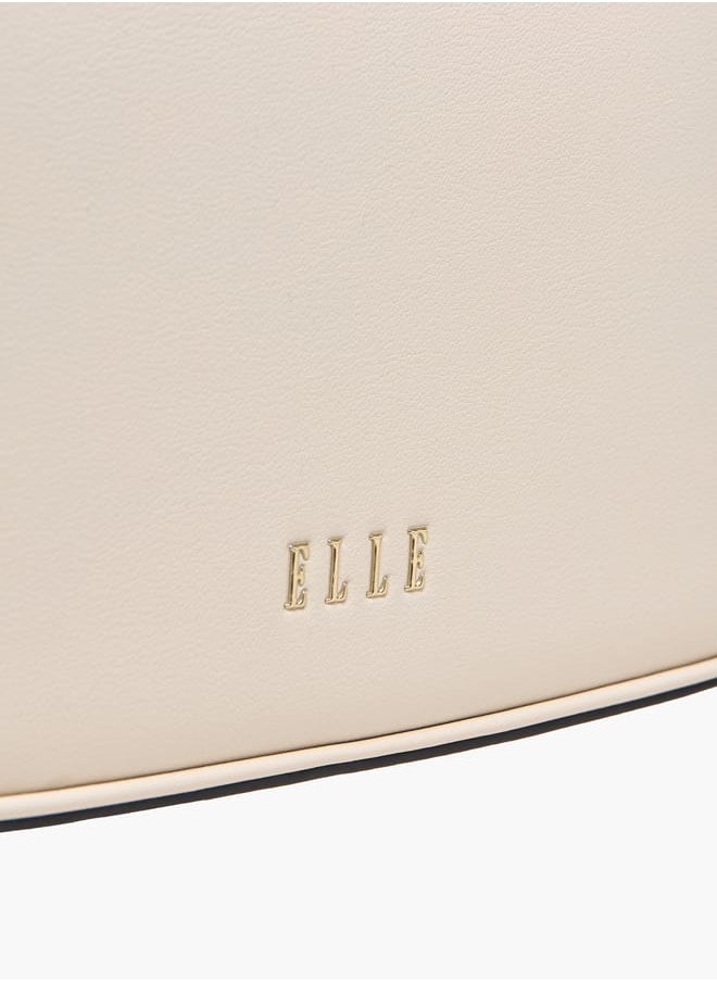 ELLE - Women Monogram Print Satchel Bag with Top Handle and Detachable Strap - Image 1