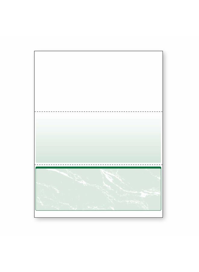 DocuGard Green Marble Bottom Check, 8.5 x 11 Inches, 24 lb, 500 Sheets, 1 Check Per Sheet (04518) - Image 1