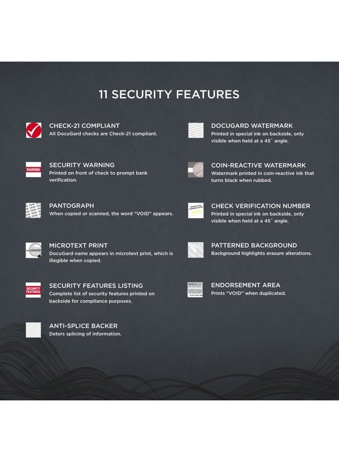 DocuGard Green Marble Bottom Check, 8.5 x 11 Inches, 24 lb, 500 Sheets, 1 Check Per Sheet (04518) - Image 4