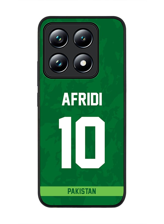 Stylizedd For Xiaomi 14T pro Case,Slim fit Camera Protection, Shockproof Thin Phone cover - Pakistan AFRIDI, Jersey No 10 - Image 1