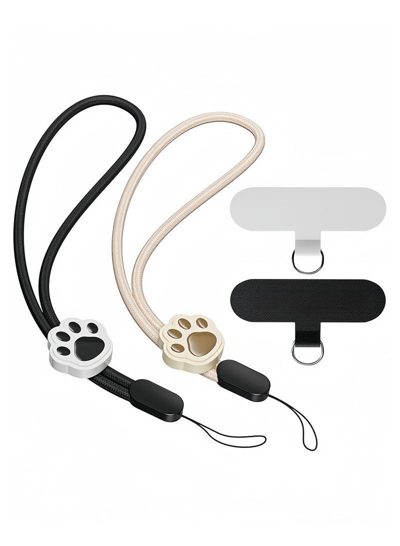 2 PCS Phone Wrist Strap Cell Phone Lanyard, Smartphone Wristlet Bracelet Keychain Anti Theft Lanyard for Earphone - Image 1