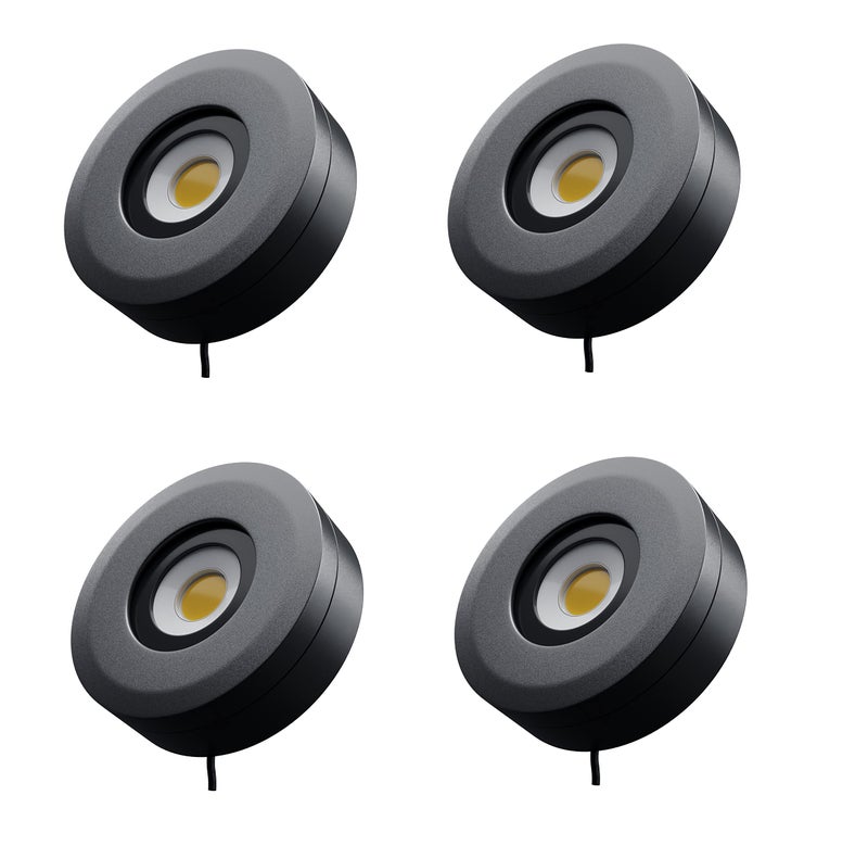 Nortek Platina+ 5W COB LED Surface Spotlight | Focus Light for Ceiling, Mirror, Bathroom & Wall Decor | IP66 Waterproof Anti-Glare Light for Balcony, Staircase & Indoor Use | Warm White – Pack of 4 - Image 1
