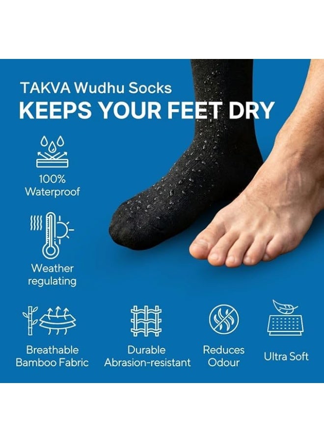 takva جوارب وضوء تاكفا | جوارب من رايون البامبو قابلة للتنفس ومقاومة للماء مناسبة لمختلف الأنشطة الخارجية (للجنسين) - Image 2