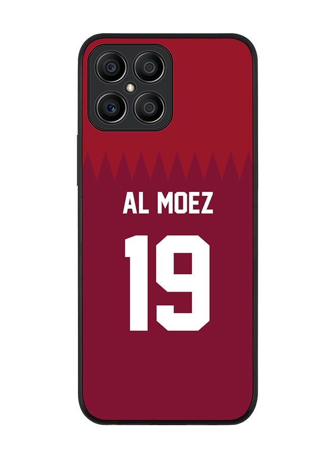 Stylizedd Rugged Black edge case for Honor X8 Slim fit Soft Case Flexible Rubber Edges Anti Drop TPU Gel Thin Cover - Football Team - Qatar Player Name - Al Moez - Image 1