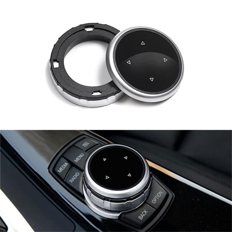 ALETAI Larger Multimedia Knob Switch Button Cover Trim Compatible with BMW - Image 3