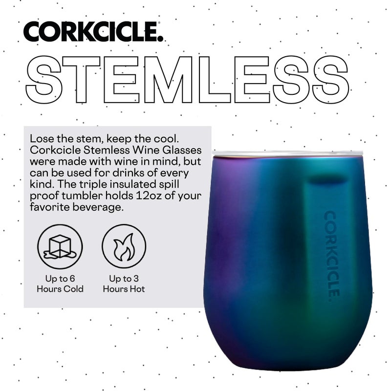 Corkcicle Stemless Insulated Wine Glass Tumbler, Dragonfly, 12 oz – Stainless Steel Stemless Wine Glass Keeps Beverages Cold for 6 Hrs, Hot for 3 Hrs - Image 2