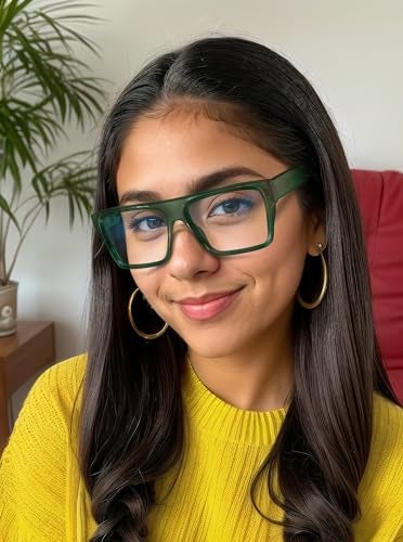 VISOONE Square Full Rim Blue Light Blocking Glasses Large Fashion Computer Multi Colors Eyeglass Frame Women Men ALBA - Image 2
