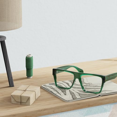VISOONE Square Full Rim Blue Light Blocking Glasses Large Fashion Computer Multi Colors Eyeglass Frame Women Men ALBA - Image 4