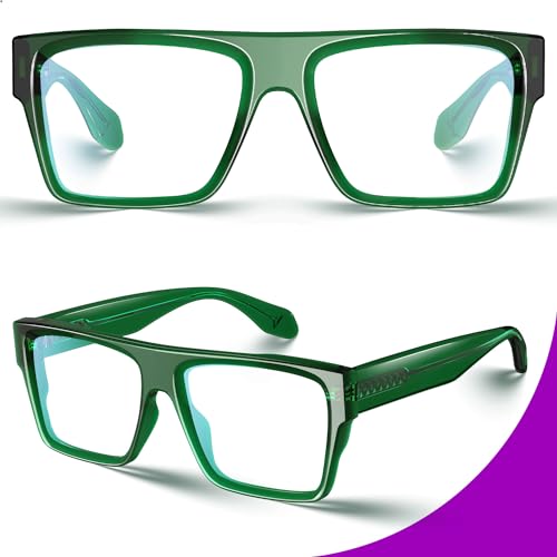 VISOONE Square Full Rim Blue Light Blocking Glasses Large Fashion Computer Multi Colors Eyeglass Frame Women Men ALBA - Image 3