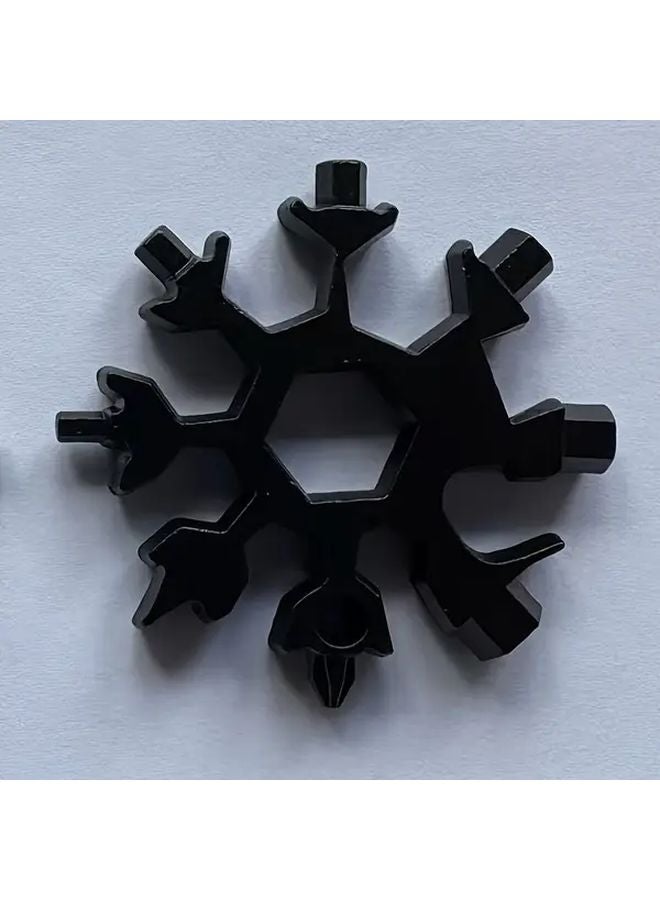 1pc Snowflake Multi Functional Mini Tool Carbon Steel Bottle Opener Flat Cross Screwdriver Wrench Durable Portable Christmas Gifts - Image 4