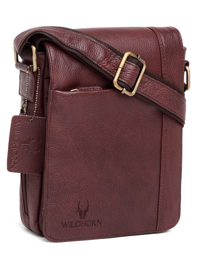 Wildhorn حقيبة س sling جلدية أصلية للرجال - أنيقة، واسعة، ومتينة لحقيبة كروس بودي للاستخدام اليومي والسفر | حزام قابل للتعديل | ضمان لمدة سنة - Image 1
