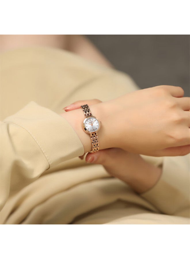 Julius Women's Bracelet Watch Korean Fashion Trend Quartz Waterproof Student Ladies Watch Rose Gold Ja-770c - Image 5