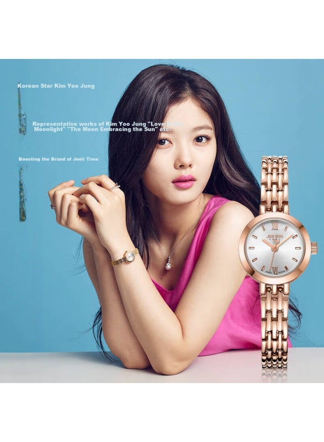 Julius Women's Bracelet Watch Korean Fashion Trend Quartz Waterproof Student Ladies Watch Rose Gold Ja-770c - Image 2