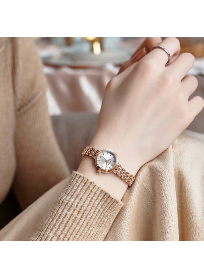 Julius Women's Bracelet Watch Korean Fashion Trend Quartz Waterproof Student Ladies Watch Rose Gold Ja-770c - Image 3