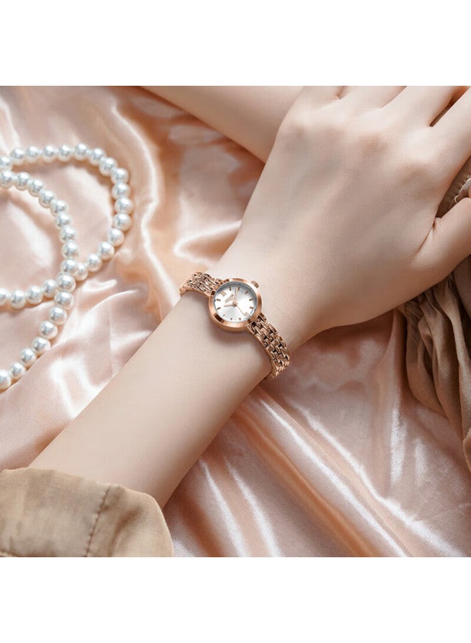 Julius Women's Bracelet Watch Korean Fashion Trend Quartz Waterproof Student Ladies Watch Rose Gold Ja-770c - Image 1