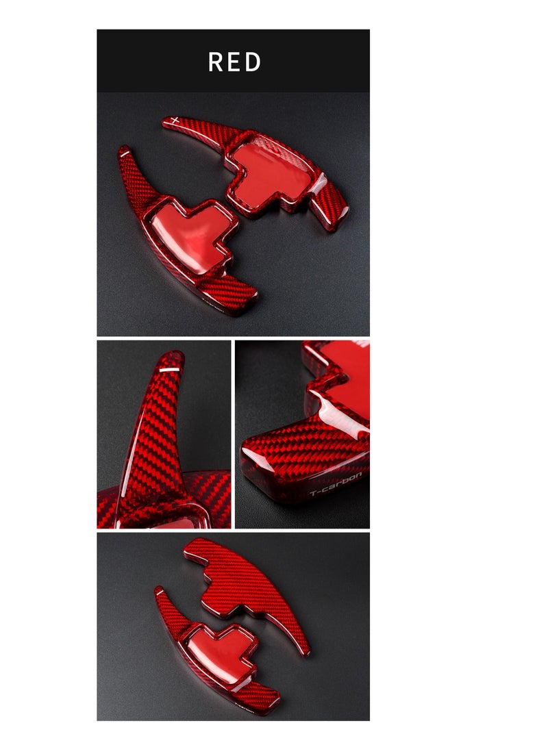 Generic Original Carbon Fiber Steering Wheel Paddle Shifter Fit For Mercedes Benz ML350 2008-2015 C350 2008-2015 E500 2008-2015 E550 2008-2015 CLK500 2008-2009 ML450 2010-2011 E320 2008-2009 C400 2015 – Red  - Image 5