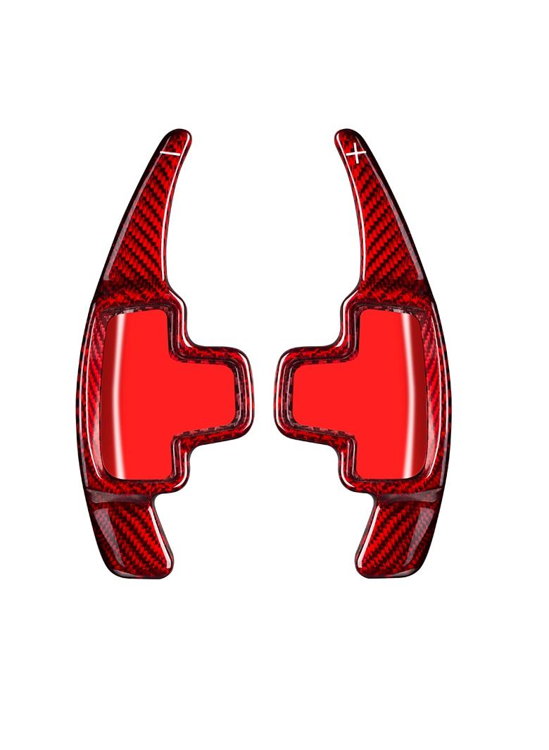 Generic Original Carbon Fiber Steering Wheel Paddle Shifter Fit For Mercedes Benz ML350 2008-2015 C350 2008-2015 E500 2008-2015 E550 2008-2015 CLK500 2008-2009 ML450 2010-2011 E320 2008-2009 C400 2015 – Red  - Image 2