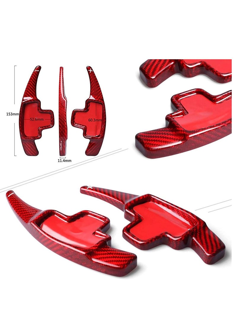 Generic Original Carbon Fiber Steering Wheel Paddle Shifter Fit For Mercedes Benz ML350 2008-2015 C350 2008-2015 E500 2008-2015 E550 2008-2015 CLK500 2008-2009 ML450 2010-2011 E320 2008-2009 C400 2015 – Red  - Image 3