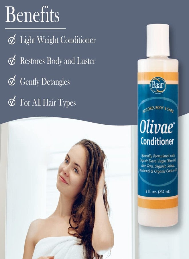 baar Olivae Conditioner, Organic Olive Oil Conditioner with Organic Botanical Oils, Specially Formulated to Nourish Hair Follicles, Roots & Scalp. 8 oz. - Image 2