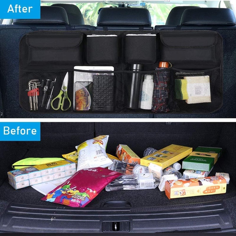 Car Trunk Organizer for Opel Vauxhall Grandland X 2017-2023, Hanging Backseat Storage Space Saving Cargo Net Pocket Accessories - Image 2