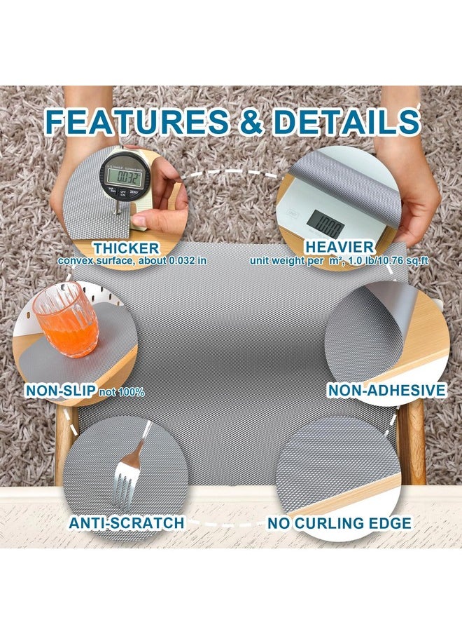 Kuber Industries Kuber Industries Diamond Textured Anti Slip Mat|Waterproof Shelf Mat Liner Roll|Mat For Kitchen, Drawer & Cabinet|Sheet For Fridge, Bathroom|Easy To Cut 10 MTR Roll (Grey)  - Image 2