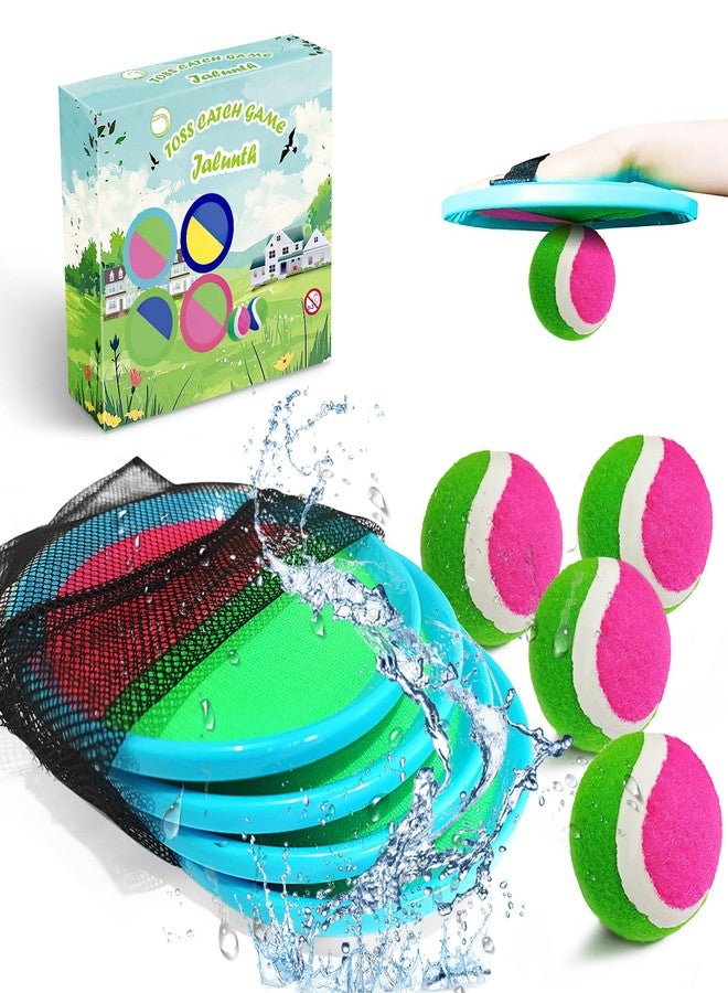 Jalunth Ball Catch Set Games Toss Paddle - Pool Beach Toys Back Yard Outdoor Games Backyard Throw Sticky Set Age 3 4 5 6 7 8 9 10 11 12 Years Old Boys Girls Kids Adults Family Easter Gifts Azure - Image 1