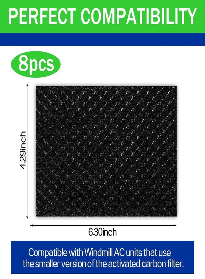 Glooglitter 8 pack Air Conditioner Activated Carbon Replacement Filters for AC Household Odor Absorption - Easy Replacement(6.3" X 4.3" X 3/16") - Image 2
