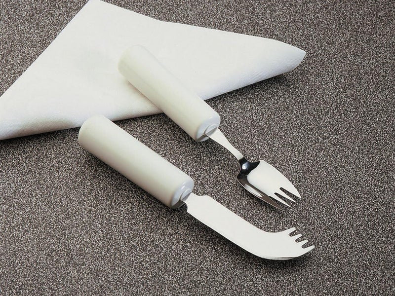 Sammons Preston Homecraft Queens Cutlery Spork Eligible for VAT relief in the UK Stainless Steel Adaptive Dining Utensil for Elderly Disabled Handicapped Large BuiltUp Handle for Good Grip Dishwasher Safe - Image 2