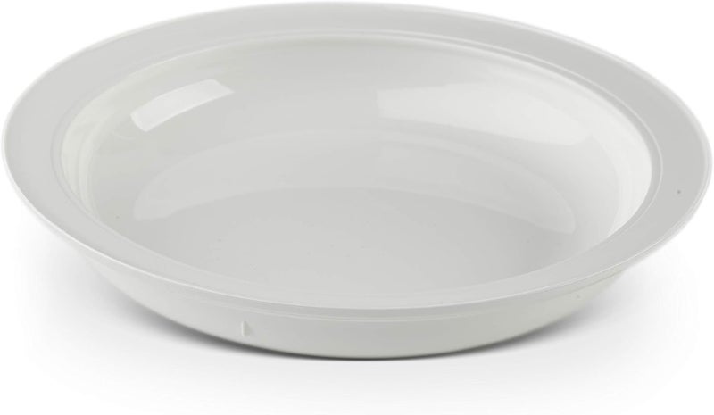 Providence Spillproof Lip Plates for Disabled Adults Inner Lip Dish for Adults - Lip Bowl - Adaptive Plate for Independence - Non Slip Plate for Disabled Adults - 9" White - 3 Pack - Image 3