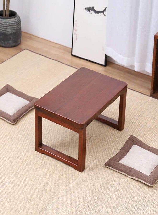Runam Woods Mid-Century Modern Low Floor Coffee Table, Solid Wood Small Bed Study/Laptop Table, Japanese Style Meditation/Tea Table. (80 x 40 x 30 cm) - Image 1