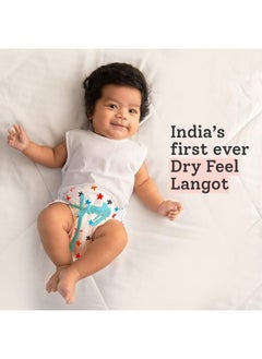 Superbottoms Dry Feel Padded Langotpack Of 3 Cotton Langot ;Cloth Nappy With Gentle Elastics & A Superdryfeel Layer On Top (Printed Collectionunisex Baby Size 2 (Fits 510 Kg))  - Image 3