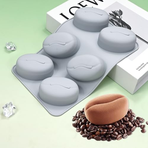 mostsom Silicone Molds for Baking Non-Stick Candy, Chocolate, Cookie, Oreo, Mini Soap, Pudding, Jello, Muffin, Dog Treats Ideal for Cupcakes, Ice Cubes, and Jelly Mold (F_ Coffee Bean) - Image 1