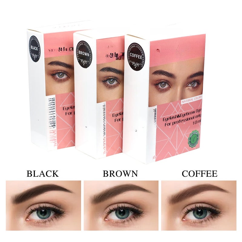 Professional Tint Dye Cream For Eyelash Brow Semi-permanent Eyebrow Dyeing Cream Henna Tint Kit Set Black - Image 5