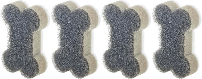 Vigar Pets Club Scrubber Sponge  Set of 4 BoneShaped Pet Bowl Cleaning Scrubber  Dish Sponges for Washing Pet Bowl  Non Scratch and Reusable Gray - Image 3