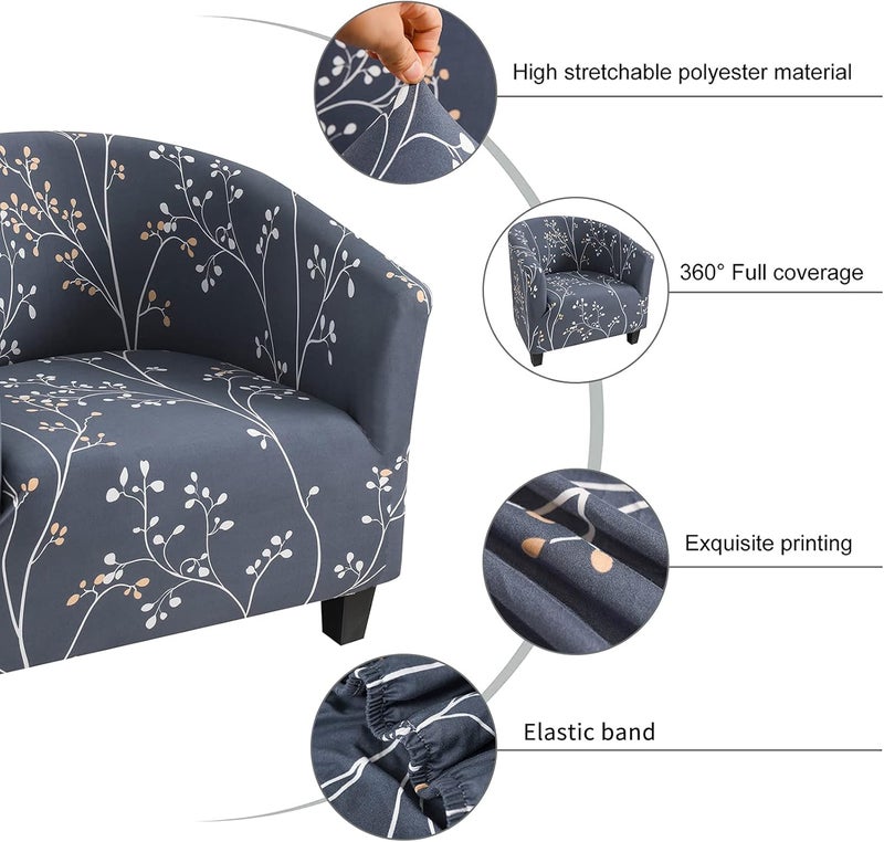 NILUOH Club Chair Slipcover Tub Chair Cover Stretch Armchair Covers Sofa Cover Furniture Protector for Living Room (04) - Image 3