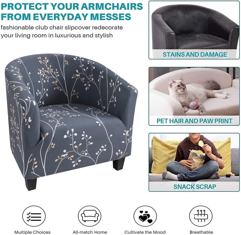 NILUOH Club Chair Slipcover Tub Chair Cover Stretch Armchair Covers Sofa Cover Furniture Protector for Living Room (04) - Image 4