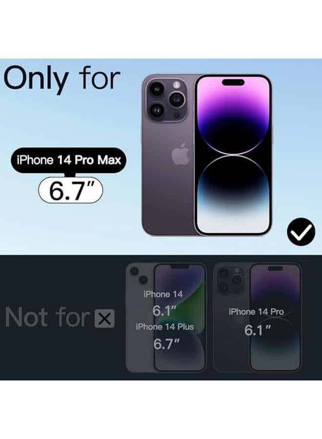 جي تيك جراب لهاتف Iphone 14 Pro Max مقاس 6.7 بوصة متوافق مع Magsafe بتصميم فريد وجميل وغطاء خلفي شفاف مقاوم للصدمات باللون الأرجواني الداكن - Image 2