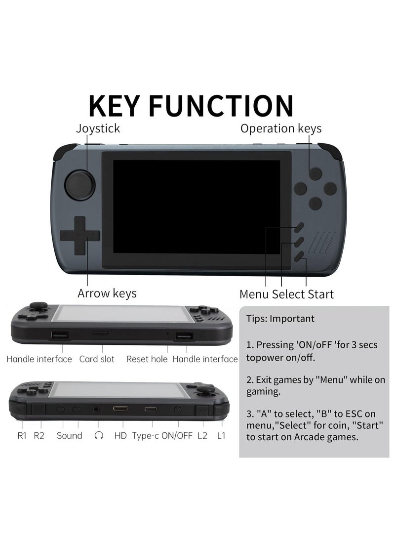 Open Source Handheld Game Console - 4.3-Inch IPS HD Retro Game Console with ATM7051 Quad Core ARM CORTEX-A9 CPU, Classic Video Games, Multi-Emulator Support, HD Output, and TF Card Expansion