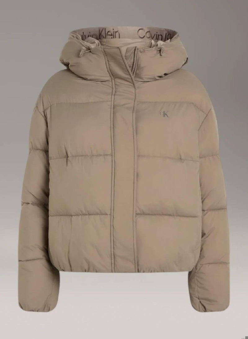 كالفن كلاين جينز جاكيت منفوخ قصير ومبطن - Image 4