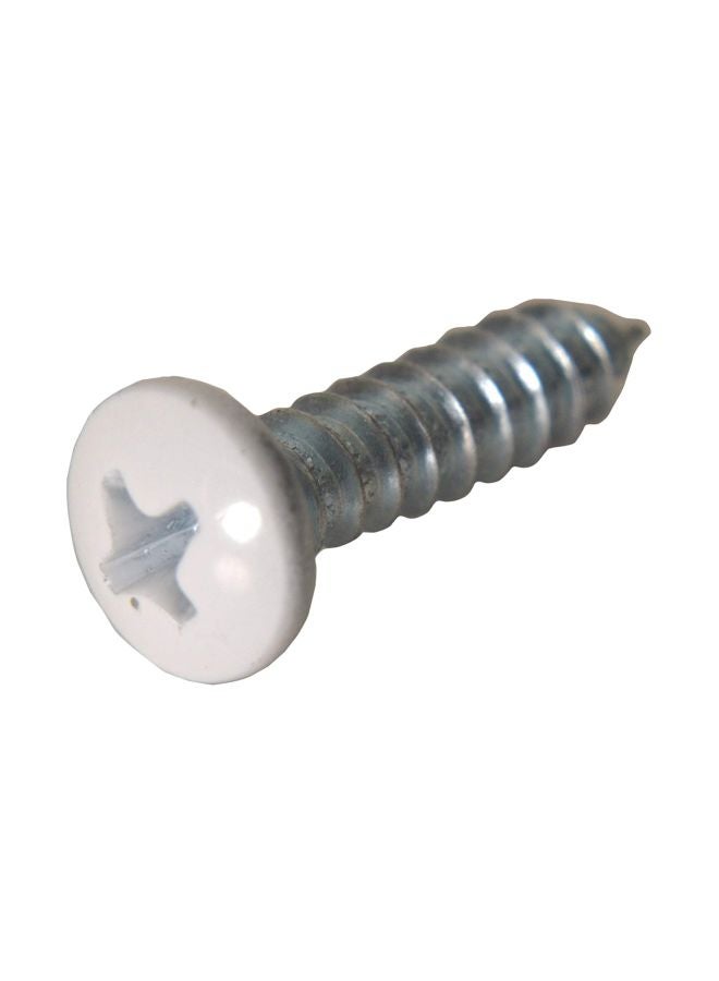 Hillman 80250 8 x 3/4 -Inch Pan Head Phillips Sheet Metal Screw, 100-Pack,White - Image 1