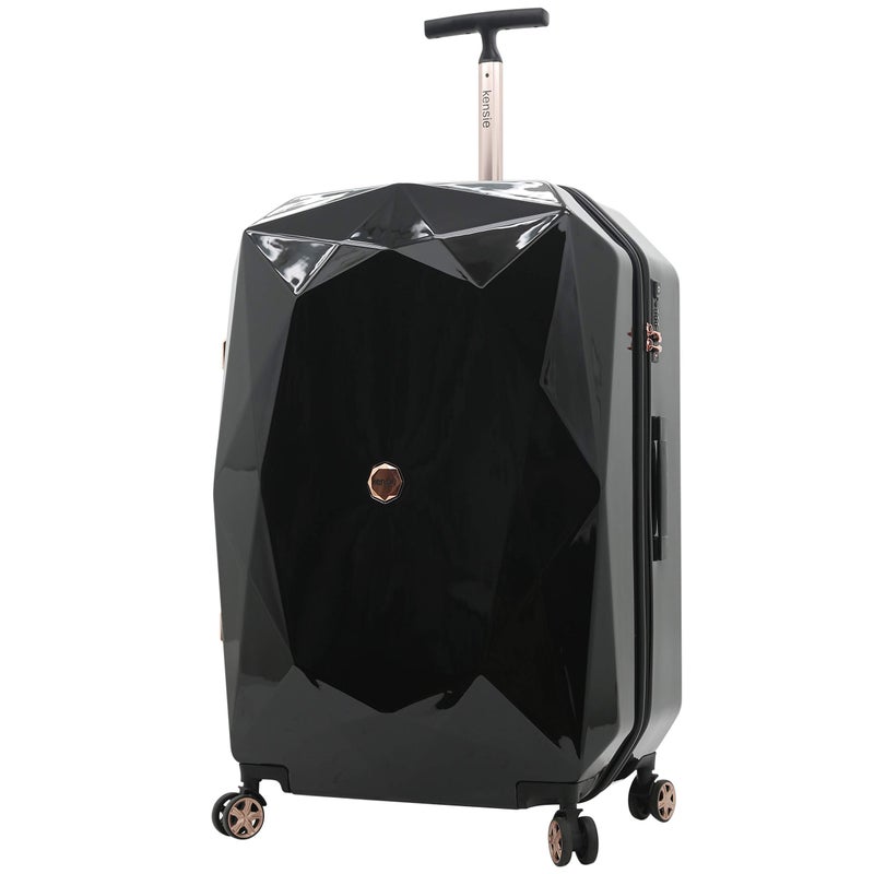 Kensie kensie Women's Gemstone Luggage, Black, 2 Piece Set (28"/20")  - Image 1